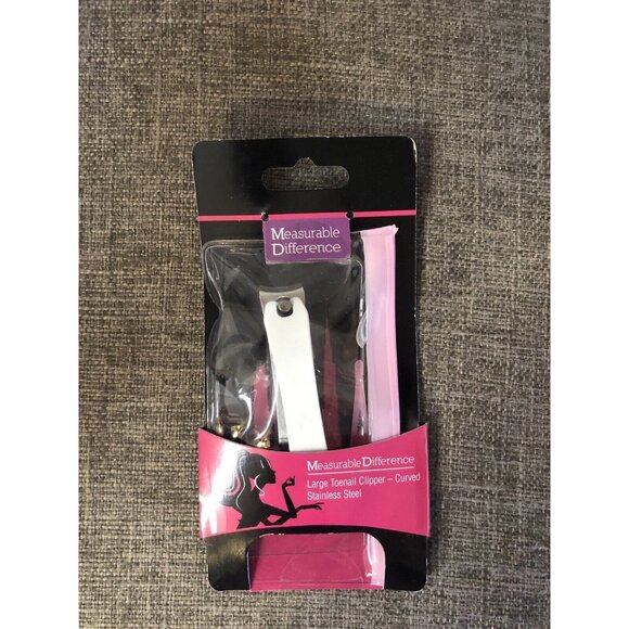 Measurable Difference Stainless Steel Curved Large Toe Nail Clipper with Case - Picture 1 of 1